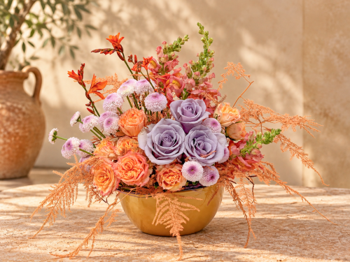 Aranjament floral - Peach Velvet